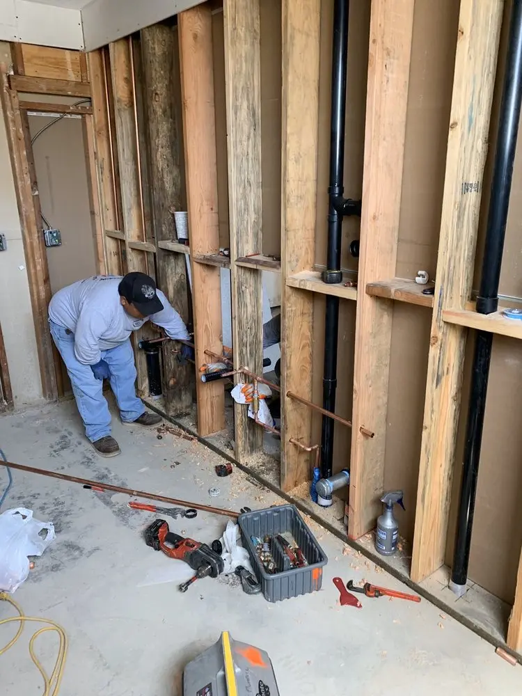 Commercial rough-in plumbing for Water Heater Replacement in Mandan